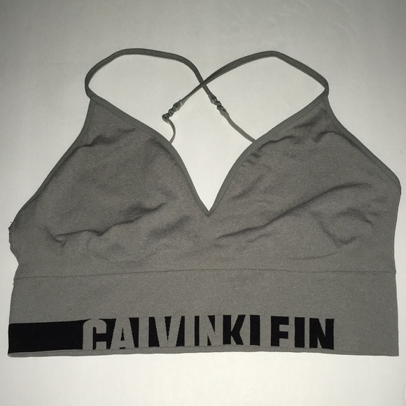 Calvin Klein Other - Calvin Klein Unlined Longline Bralette Gray XS L